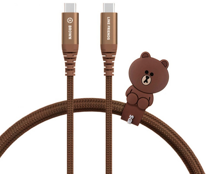 ONPRO USB3.2 Gen 2 傳輸線 Type-C-C, 1.5m, 熊大款 咖啡色, 1條