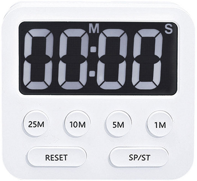 hillo 이지 큰화면 디지털 원터치 쿠킹 타이머, 1개, 화이트