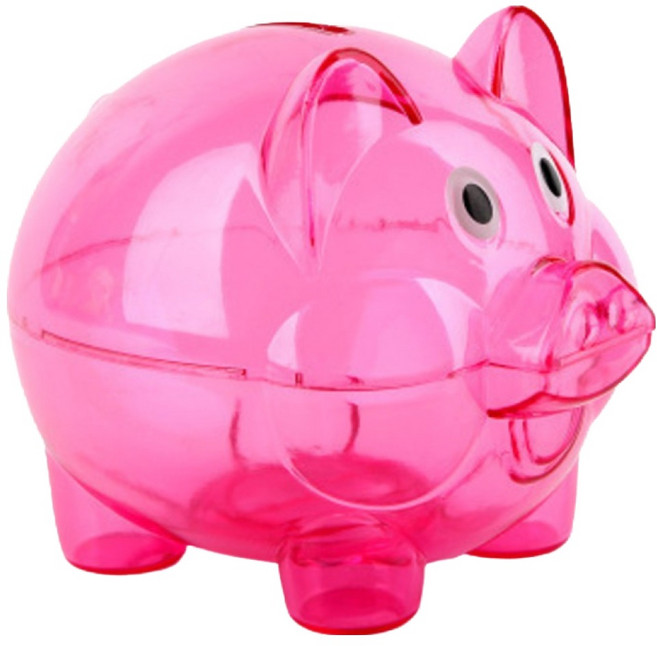 난리시스터즈 개업선물 풍수 돼지 저금통 8 x 12 x 11 cm, 라지 로즈, 1개