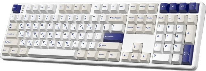 한성컴퓨터 저소음 가스켓 3모드 폼떡 유무선 기계식 키보드, 오션화이트, GK798 PRO, 문라이트축