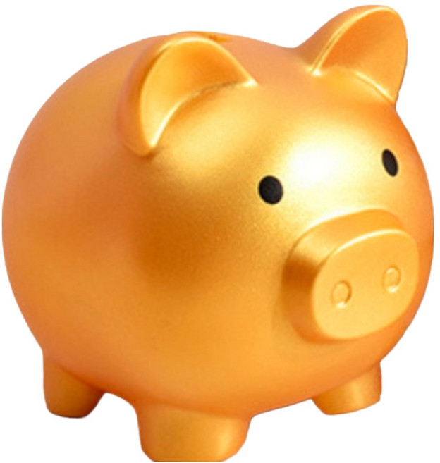 난리시스터즈 돈 들어오는 돼지 저금통 10 x 13 x 11.5 cm, 골드, 1개
