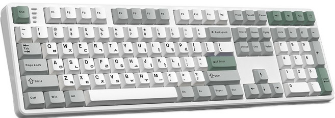 한성컴퓨터 3모드 가스켓 저소음 유무선 기계식 키보드 38g, 메탈화이트, GK798 PRO, 딥블루 뽀송