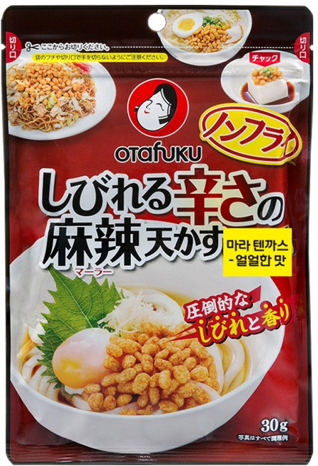 오타후쿠 마라 텐까스 얼얼한 맛 우동 후레이크, 30g, 1개