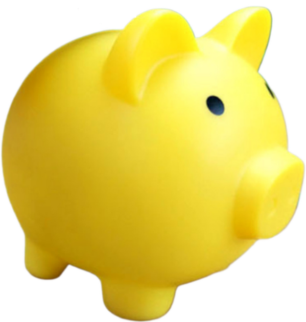 난리시스터즈 돈 들어오는 돼지 저금통 10 x 13 x 11.5 cm, 옐로, 1개