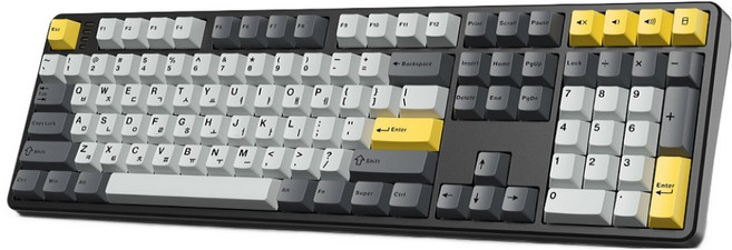 한성컴퓨터 3모드 가스켓 저소음 유무선 기계식 키보드 38g, 스페이스블랙, GK798 PRO, 딥블루 뽀송