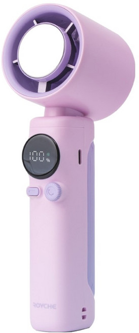 로이체 BLDC 냉각 쿨링 시스템 충전식 휴대용 핸디팬, RHF-300P, 라벤더