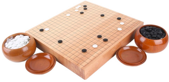 육형제바둑 신비자 원목 2호평판 + 신비자 16호 바둑통 + 형제 36호 세트, 원목색, 1세트