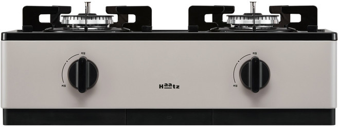 하츠 프리스탠딩 가스레인지 2구 모카그레이 고객직접설치 + AA건전지, HFG-2381MG, LNG