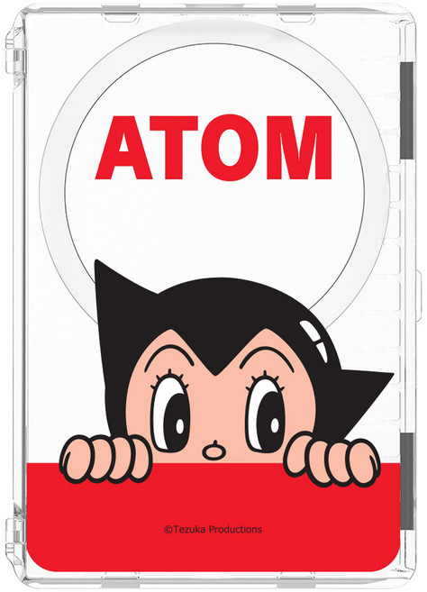 Astro Boy 原子小金剛 探頭 MagSafe 門式雙卡透明卡夾, 1個, 探頭 紅色