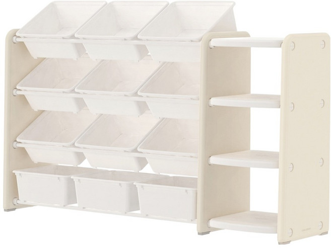 루나스토리 루루 장난감 정리함 와이드 확장형 수납장, 뉴트럴그레이, 1개