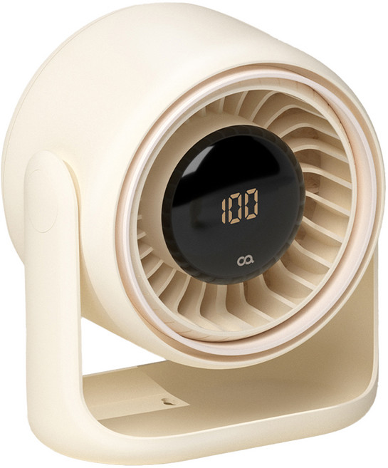 오아 에어링 탁상팬 탁상용 무선 미니 선풍기 USB 저소음 사무실 캠핑, OMFN-004IV, 아이보리