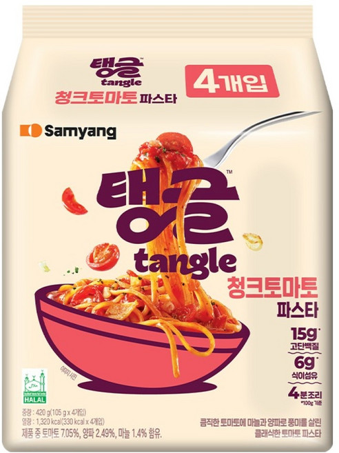 tangle 청크토마토 파스타 105g, 4개