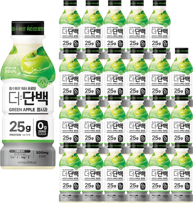 더단백 워터 프로틴 청사과, 400ml, 24개