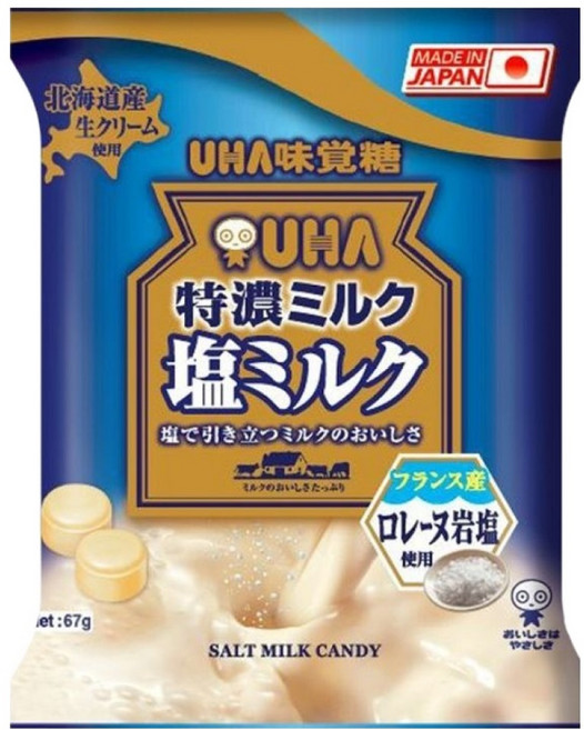 유하미카쿠토 토쿠노 밀크 시오 캔디, 1개, 67g