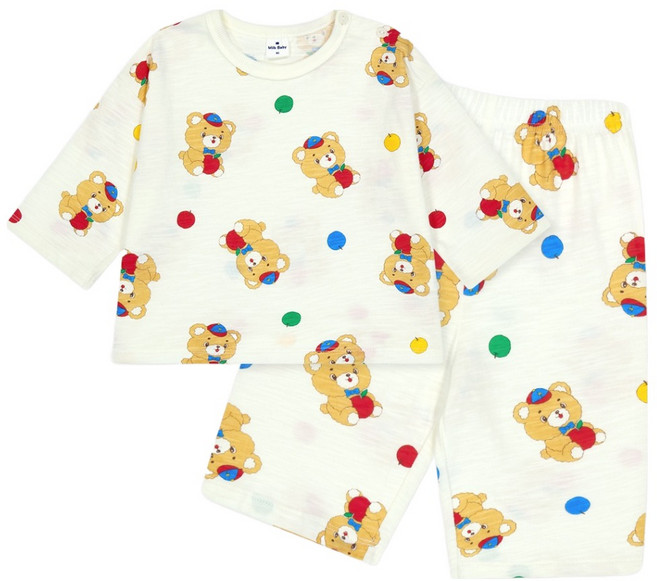 MilkBaby 아동용 새콤달콤 7부 라운지 웨어 실내 상하 세트