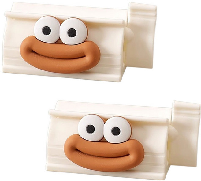 원이네 스탠딩 만능 치약 짜개 디스펜서, 2개, 화이트