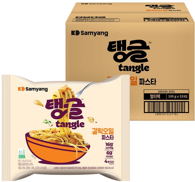 tangle 갈릭오일파스타 100g, 32개