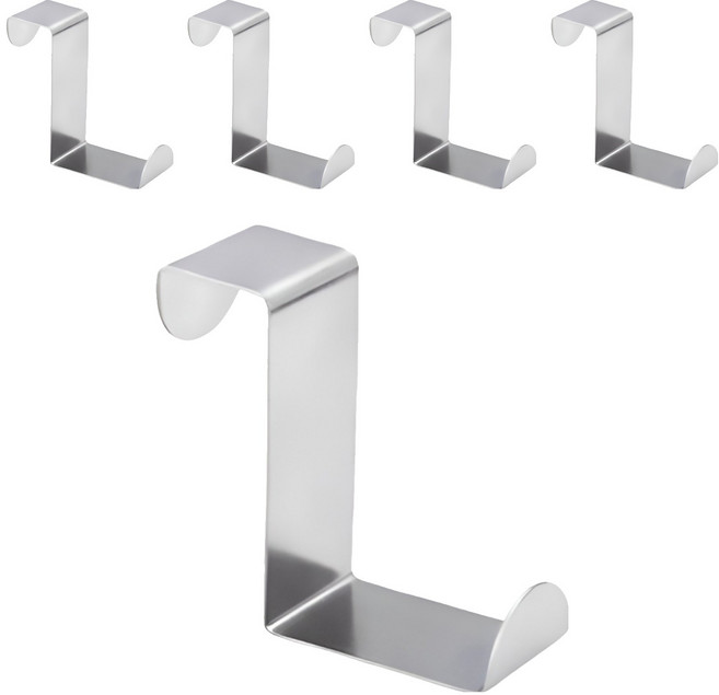 리빙홈디테일 다용도 싱크대 스테인레스 도어걸이 GE-28, 실버, 5개
