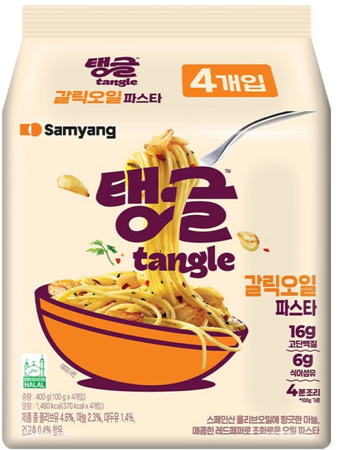 tangle 갈릭오일파스타 100g, 4개