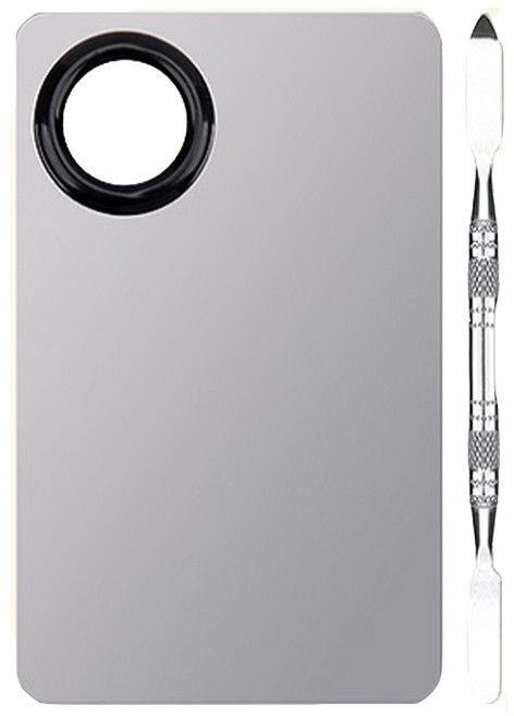 살림쏙 메이크업 파운데이션 팔레트 스파츌라 세트, 1세트, 스몰