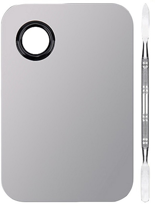 살림쏙 메이크업 파운데이션 팔레트 스파츌라 세트, 1세트, 라지