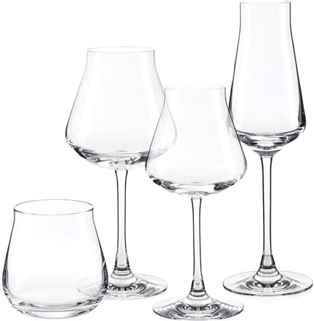Baccarat 크리스탈 샤토 디구스테이션 텀블러 380ml + 와인잔 S 380ml + 와인잔 L 410ml + 샴페인잔 210ml 세트 2811925, 1세트