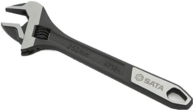 사타 와이드 Jaw 몽키 스패너 개구부 36.5mm x L 212mm 47123, 1개