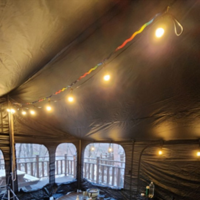 미르카 높이조절 데이지체인 캠핑 텐트 타프용, 혼합색상