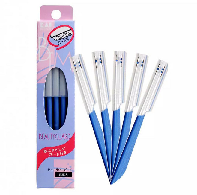 아늑공간 스킨플래닝 눈썹 칼 얼굴 솜털 제거용 미용칼 5p 135-30-15, 1개, 블루