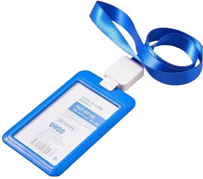 엠페니 릴홀더 사원증 케이스 목걸이 사각, 사각 딥블루, 1개