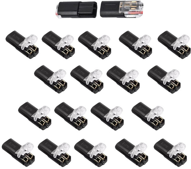 비상 2라인 차량용 전선 커넥터 일자형, 20개