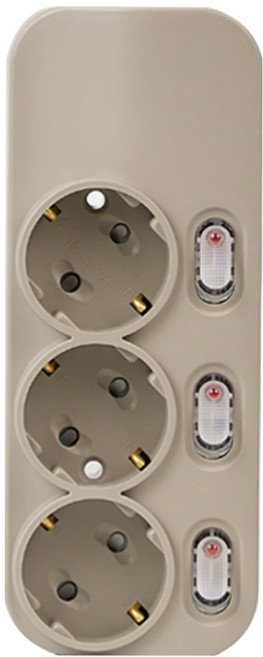 터논 밀크탭 멀티탭 3구, 4.5m, 모카라떼, 1개