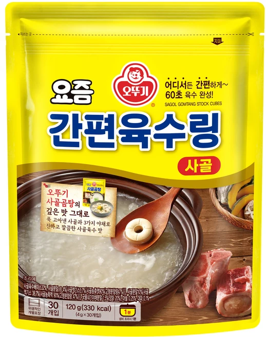 오뚜기 요즘 간편 육수링 사골 30p, 120g, 1개 - 쿠팡