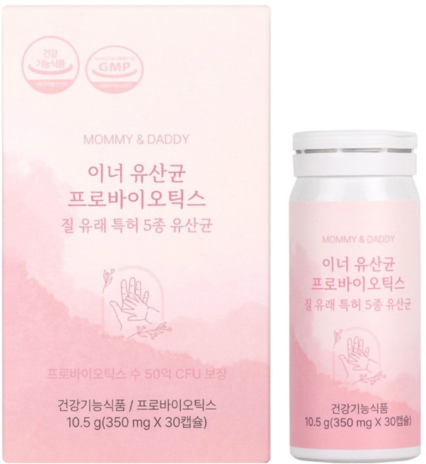 마미앤대디 여성 질 유래 이너 유산균 프로바이오틱스 10.5g, 1개, 30정