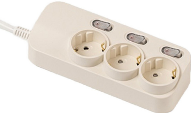 터논 밀크탭 멀티탭 3구, 2.5m, 밀크티, 1개