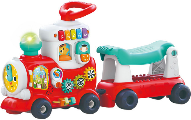 홀라 아동용 4in1 푸시워커 스마트트레인 걸음마보조기, 혼합색상, 1개