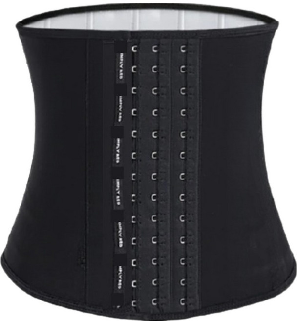 근육멸치 발열 땀 코르셋 라텍스 허리보호대, 블랙, 1개