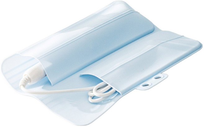 마루앤코 고데기 데임방지 실리콘 파우치 열방지 매직기 보관 패드, 1개, 블루