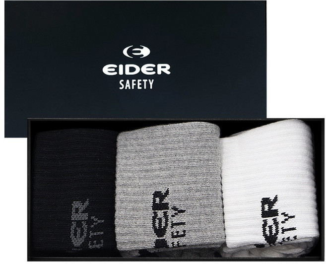 아이더세이프티 선물 양말 3족 세트, C5(블랙, 그레이, 화이트), 1세트