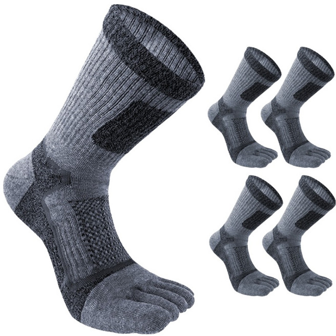 코모즈 남성용 스포츠 중목 발가락 양말 5켤레 세트