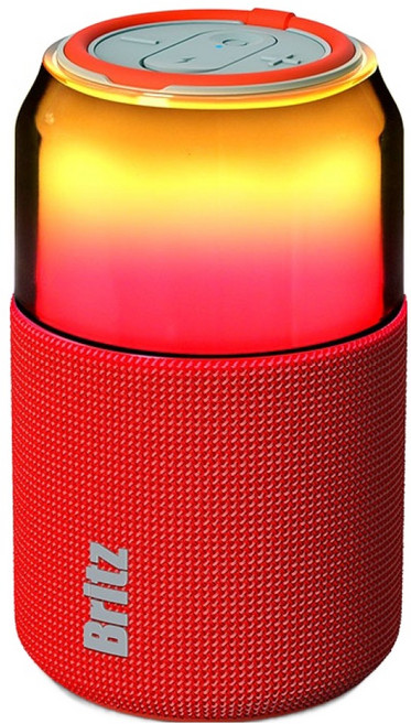 브리츠 휴대용 캠핑용 자전거 TWS 블루투스 스피커, BZ-TK1, 레드