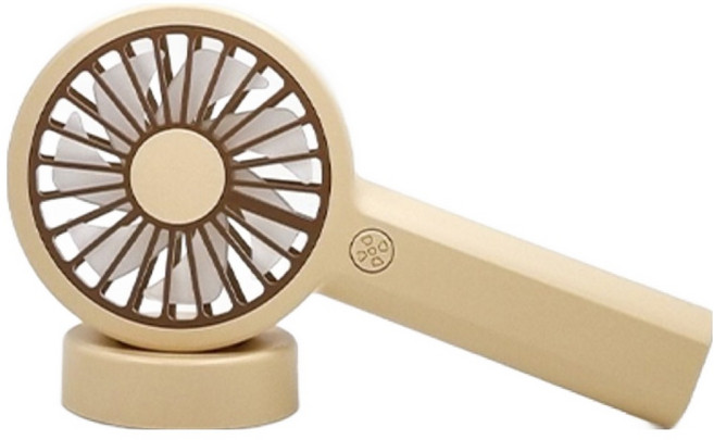 비즈 핸디 휴대용선풍기 2000mAh, BZ-FH200, 베이지