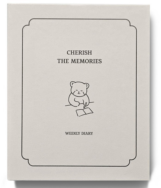 달퐁이네문방구 체리쉬 더 메모리즈 만년 다이어리 + 다꾸스티커 세트, 02 코코넛 밀크(다이어리), 랜덤발송(스티커), 1세트