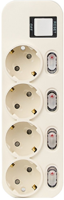 터논 밀크탭 멀티탭 4구, 2.5m, 밀크티, 1개