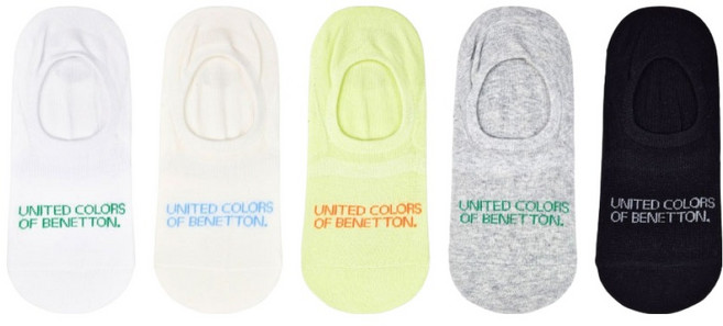 베네통 레터링 페이크 삭스 5켤레