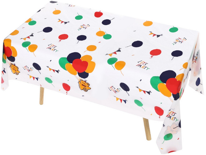 아싸레 생일파티 일회용 테이블 식탁보 곰돌이, 1개입, 1개