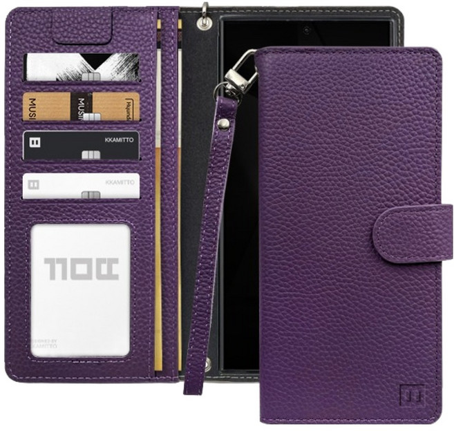 까미또 에포크 로그 소가죽 다이어리 휴대폰 케이스