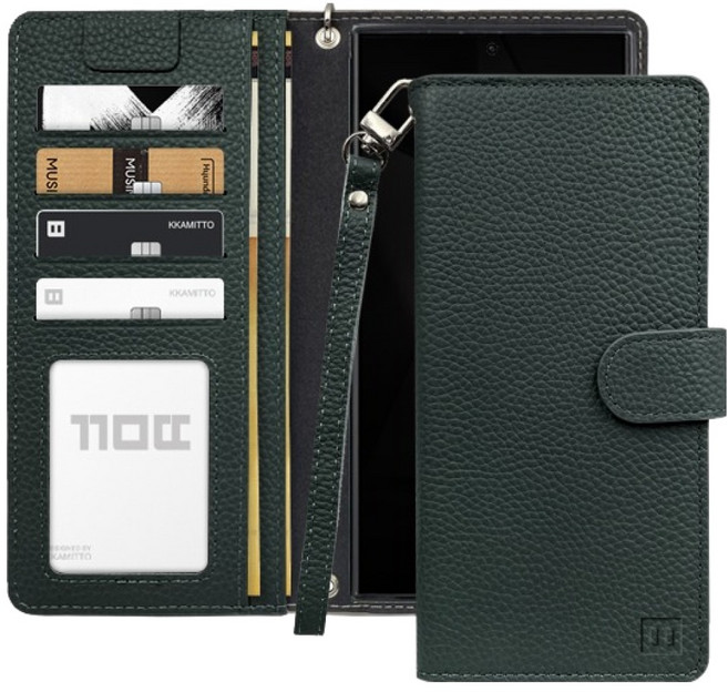 까미또 에포크 로그 소가죽 다이어리 휴대폰 케이스