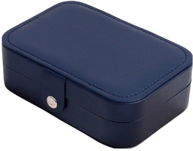 세컨드베스트 심플 고급스러운 주얼리 케이스 악세사리보관함 16 x 11 x 5 cm, 네이비, 1개
