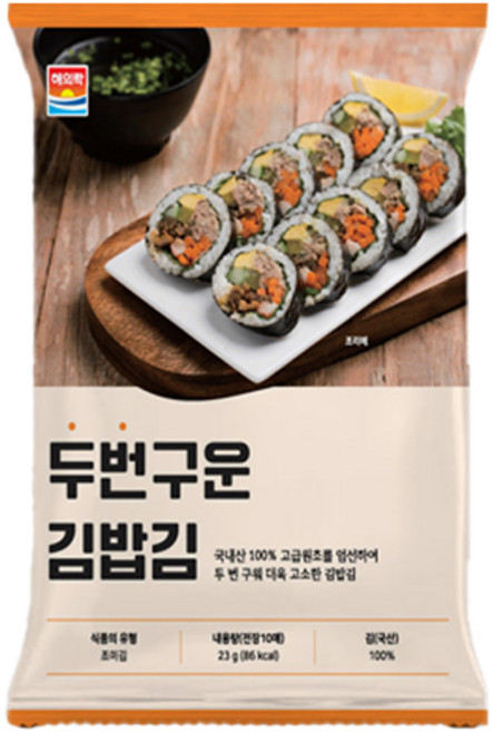 해의락 두번구운 김밥김, 1개, 23g